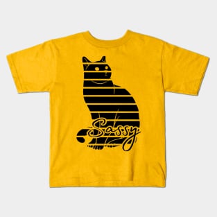 Sassy Black Cat Kids T-Shirt